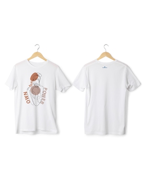 Greys & Blues Power Pima Round Neck T-Shirt- White